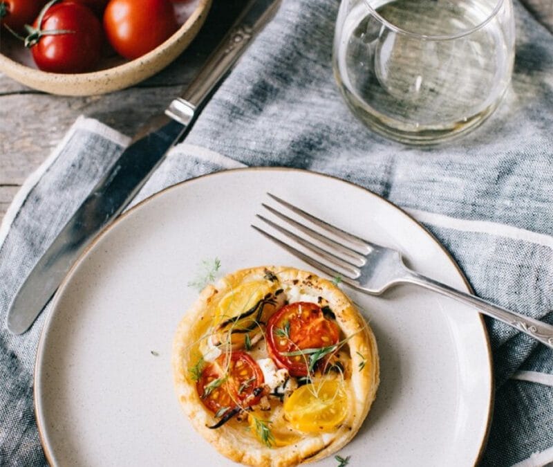 Cherry Tomato & Goat Cheese Tart