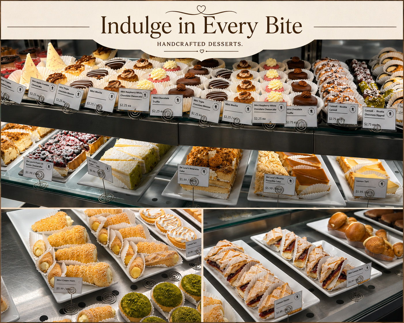 Fresh bakery items from De Luca's bakery in Winnipeg