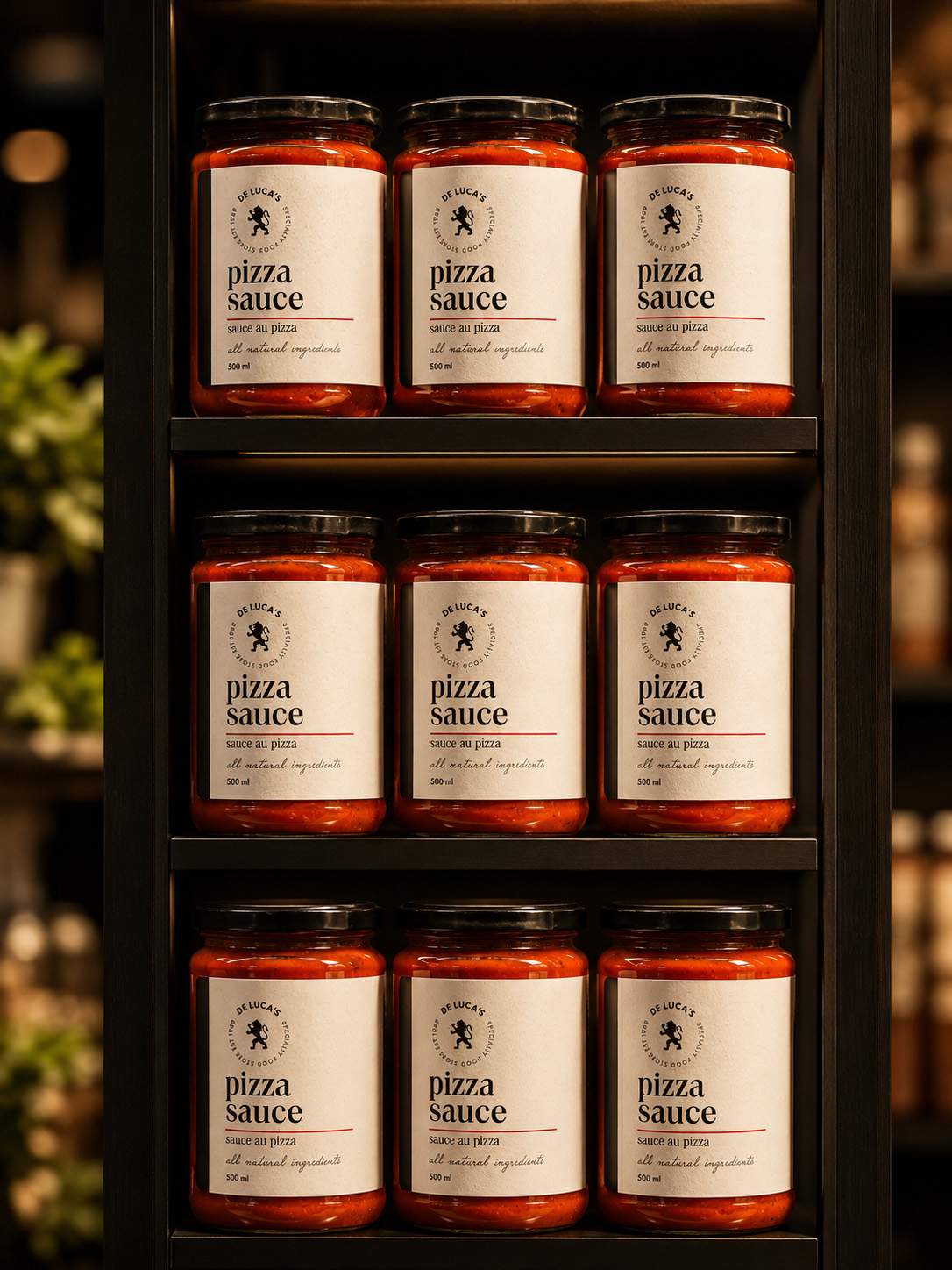 Pasta and sauces from De Luca's